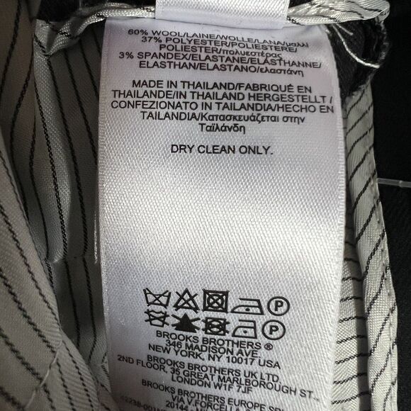 Brooks Brothers Red Fleece Wool Blend Pants Black Tux Trousers Straight Leg Sz 4 - Picture 5 of 8